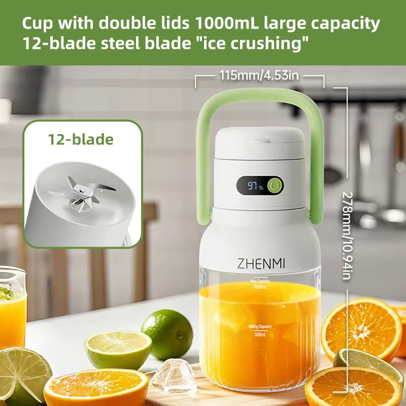 Portable Juicer 33oz — USB-C Rechargeable Blender