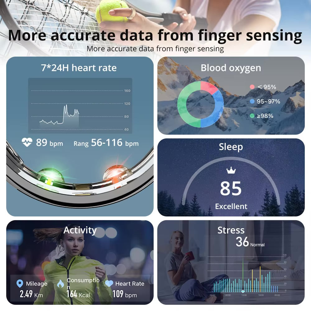 COLMI R10 Smart Ring with Charging Case — Health & Sleep Monitor