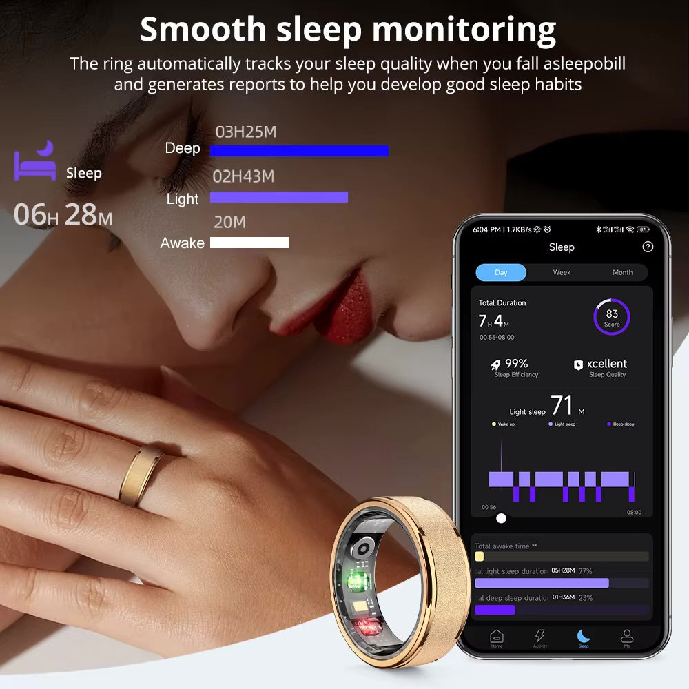 COLMI R10 Smart Ring with Charging Case — Health & Sleep Monitor